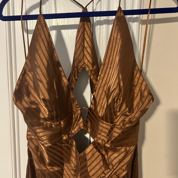 12th Tribe Brown Maxi Dress - Picture 3 of 4